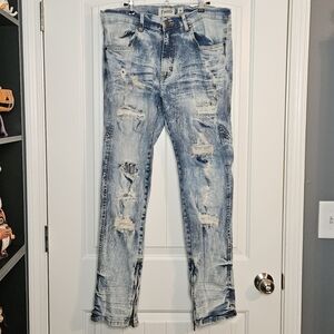 FWRD Distressed Slim Jeans